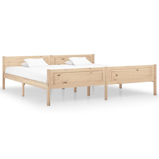 Bed Frame Solid Pinewood 200x200 cm - Giant Lobelia