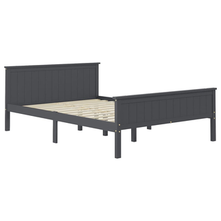 Bed Frame Grey Solid Wood Pine 140x200 cm - Giant Lobelia