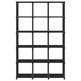 15-Cube Display Shelf Black 103x30x175.5 cm Fabric - Giant Lobelia