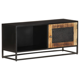 TV Cabinet 90x30x40 cm Rough Mango Wood - Giant Lobelia