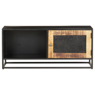 TV Cabinet 90x30x40 cm Rough Mango Wood - Giant Lobelia