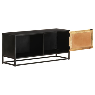 TV Cabinet 90x30x40 cm Rough Mango Wood - Giant Lobelia