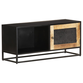 TV Cabinet 90x30x40 cm Rough Mango Wood - Giant Lobelia