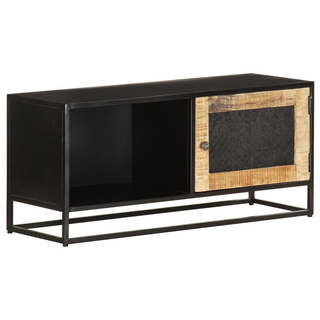 TV Cabinet 90x30x40 cm Rough Mango Wood - Giant Lobelia