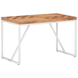 vidaXL Dining Table 120x60x76 cm Solid Acacia and Mango Wood - Giant Lobelia