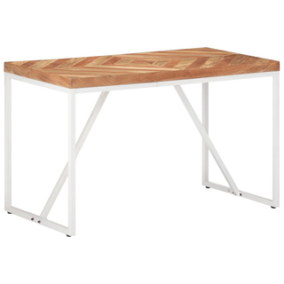 vidaXL Dining Table 120x60x76 cm Solid Acacia and Mango Wood - Giant Lobelia