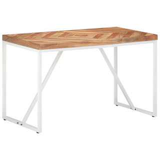 vidaXL Dining Table 120x60x76 cm Solid Acacia and Mango Wood - Giant Lobelia