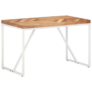 vidaXL Dining Table 120x60x76 cm Solid Acacia and Mango Wood - Giant Lobelia