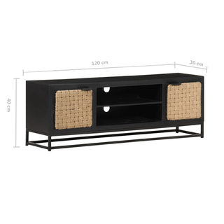 vidaXL TV Cabinet 120x30x40 cm Solid Mango Wood - Giant Lobelia