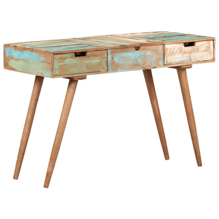 vidaXL Dressing Table with Mirror 112x45x76 cm Solid Reclaimed Wood - Giant Lobelia