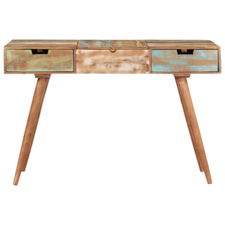 vidaXL Dressing Table with Mirror 112x45x76 cm Solid Reclaimed Wood - Giant Lobelia