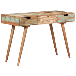 vidaXL Dressing Table with Mirror 112x45x76 cm Solid Reclaimed Wood - Giant Lobelia