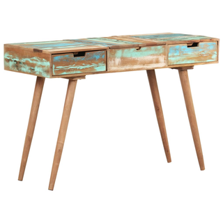 vidaXL Dressing Table with Mirror 112x45x76 cm Solid Reclaimed Wood - Giant Lobelia