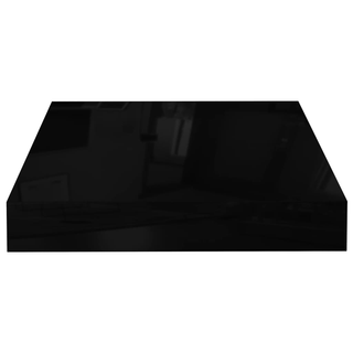 Floating Wall Shelves 4 pcs High Gloss Black 23x23.5x3.8 cm MDF - Giant Lobelia