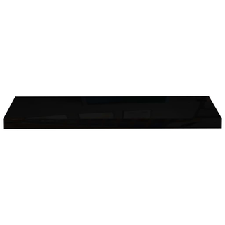 Floating Wall Shelves 4 pcs High Gloss Black 80x23.5x3.8 cm MDF - Giant Lobelia