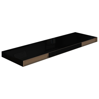 Floating Wall Shelves 4 pcs High Gloss Black 80x23.5x3.8 cm MDF - Giant Lobelia