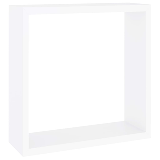 Wall Cube Shelves 3 pcs White MDF - Giant Lobelia