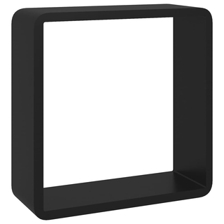 Wall Cube Shelves 3 pcs Black MDF - Giant Lobelia