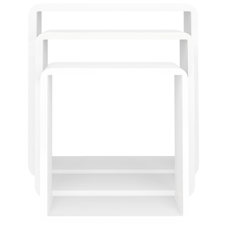 Wall Cube Shelves 3 pcs White MDF - Giant Lobelia