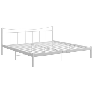 Bed Frame White Metal 200x200 cm - Giant Lobelia