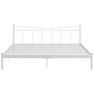 Bed Frame White Metal 200x200 cm - Giant Lobelia