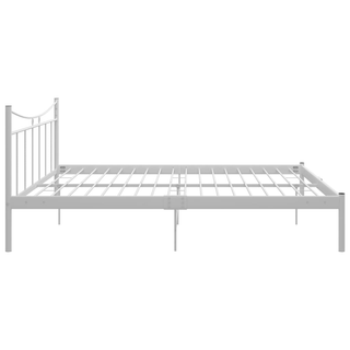 Bed Frame White Metal 200x200 cm - Giant Lobelia