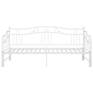 vidaXL Pull-out Sofa Bed Frame White Metal 90x200 cm - Giant Lobelia