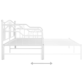 vidaXL Pull-out Sofa Bed Frame White Metal 90x200 cm - Giant Lobelia