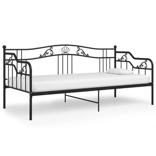 vidaXL Sofa Bed Frame Black Metal 90x200 cm - Giant Lobelia