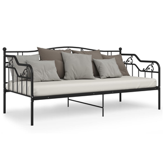 vidaXL Sofa Bed Frame Black Metal 90x200 cm - Giant Lobelia