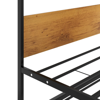 vidaXL Pull-out Bed Frame Black Metal 90x200 cm - Giant Lobelia