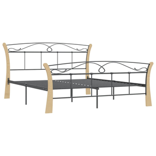 Bed Frame Black Metal 140x200 cm - Giant Lobelia