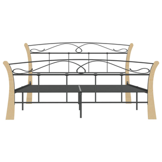 Bed Frame Black Metal 140x200 cm - Giant Lobelia