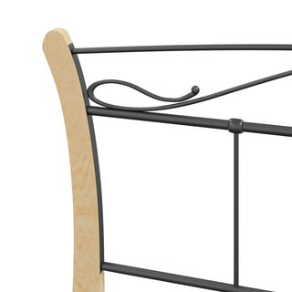 Bed Frame Black Metal 140x200 cm - Giant Lobelia