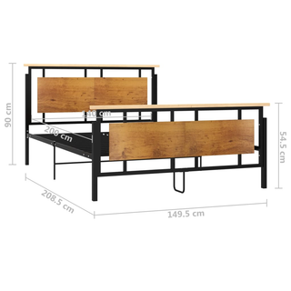 Bed Frame Metal 140x200 cm - Giant Lobelia