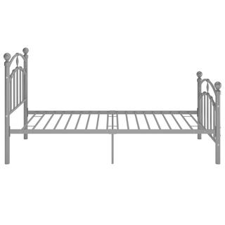 Bed Frame Grey Metal 90x200 cm - Giant Lobelia