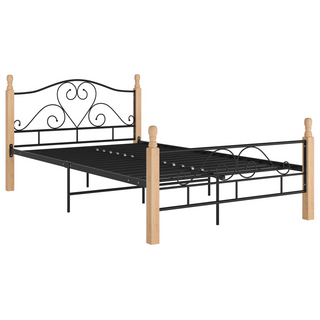 Bed Frame Black Metal 120x200 cm - Giant Lobelia