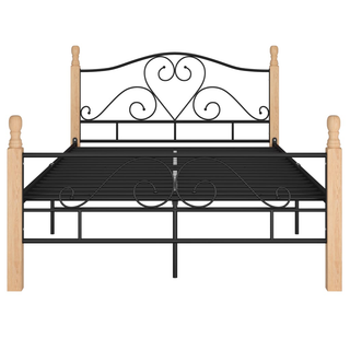 Bed Frame Black Metal 120x200 cm - Giant Lobelia