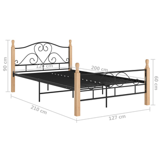 Bed Frame Black Metal 120x200 cm - Giant Lobelia