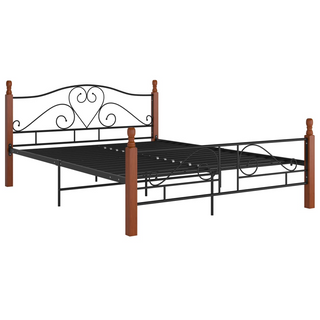 Bed Frame Black Metal 160x200 cm - Giant Lobelia