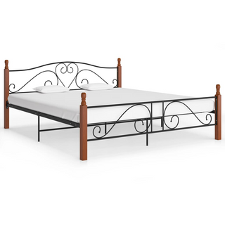 Bed Frame Black Metal 180x200 cm 6FT Super King - Giant Lobelia