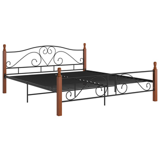 Bed Frame Black Metal 180x200 cm 6FT Super King - Giant Lobelia