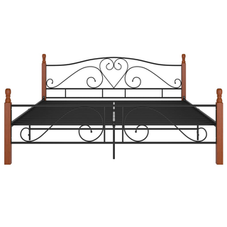 Bed Frame Black Metal 180x200 cm 6FT Super King - Giant Lobelia