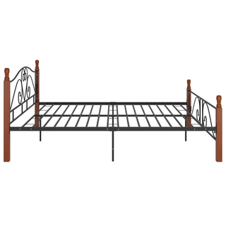 Bed Frame Black Metal 180x200 cm 6FT Super King - Giant Lobelia