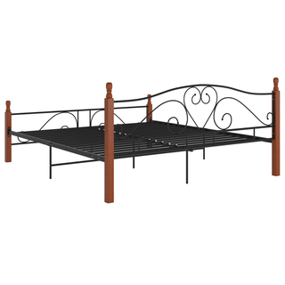 Bed Frame Black Metal 180x200 cm 6FT Super King - Giant Lobelia