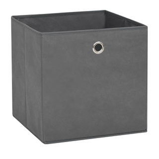 vidaXL Storage Boxes 4 pcs Non-woven Fabric 28x28x28 cm Grey - Giant Lobelia