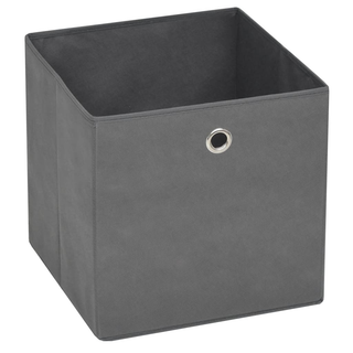 vidaXL Storage Boxes 4 pcs Non-woven Fabric 28x28x28 cm Grey - Giant Lobelia