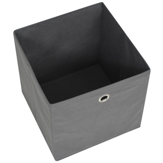 vidaXL Storage Boxes 4 pcs Non-woven Fabric 28x28x28 cm Grey - Giant Lobelia