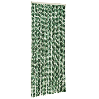 vidaXL Insect Curtain Green and White 90x220 cm Chenille - Giant Lobelia