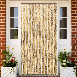 vidaXL Insect Curtain Beige and Brown 100x220 cm Chenille - Giant Lobelia